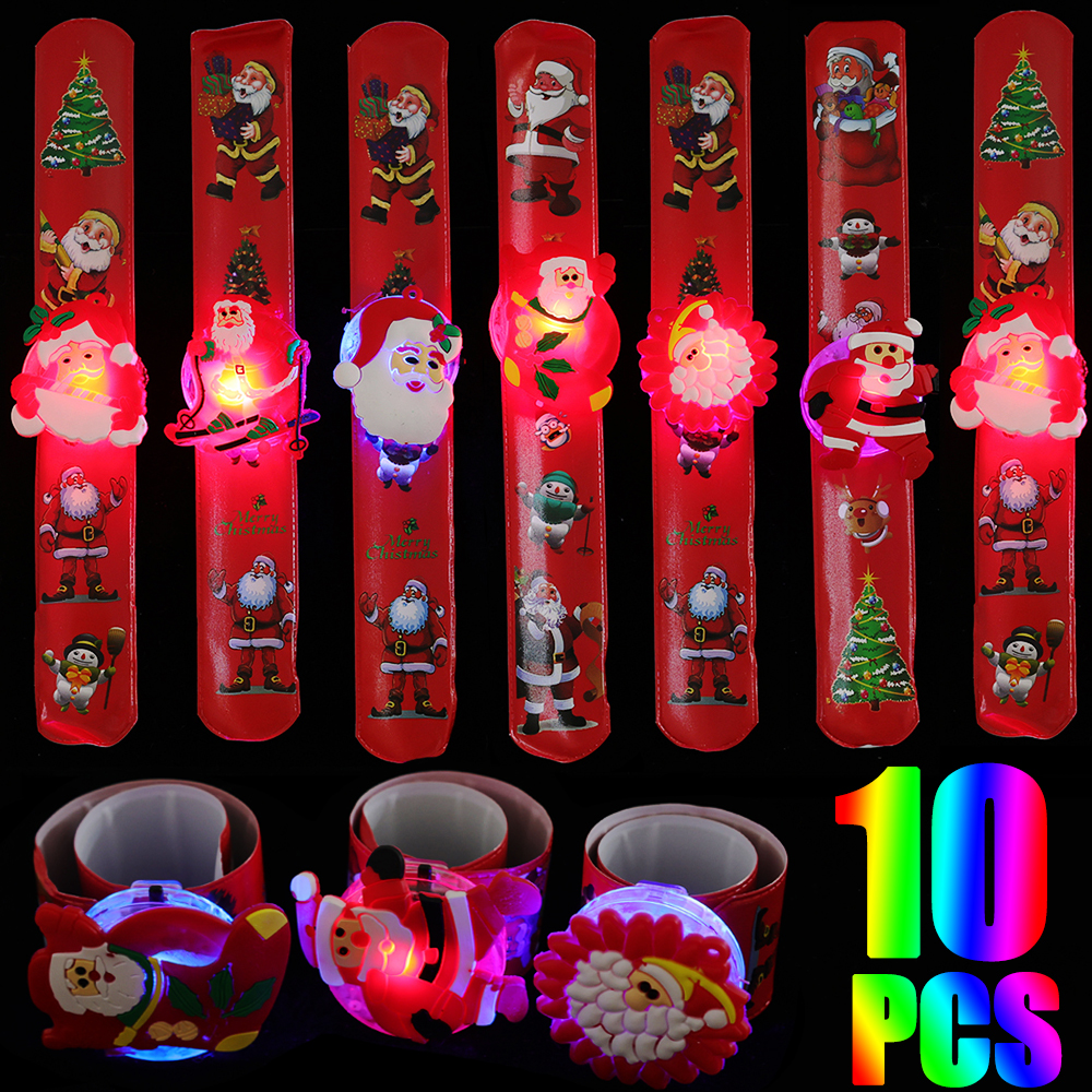 Kids Toys In Wholesale - Christmas Light Up Pop Bracelet Toys