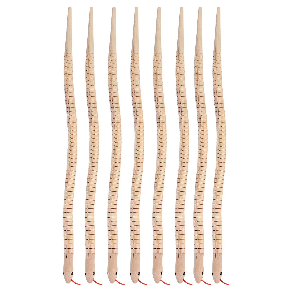 8Pcs Wooden Snake Simulation R - Kids Toys Vehicle ulasan dan harga