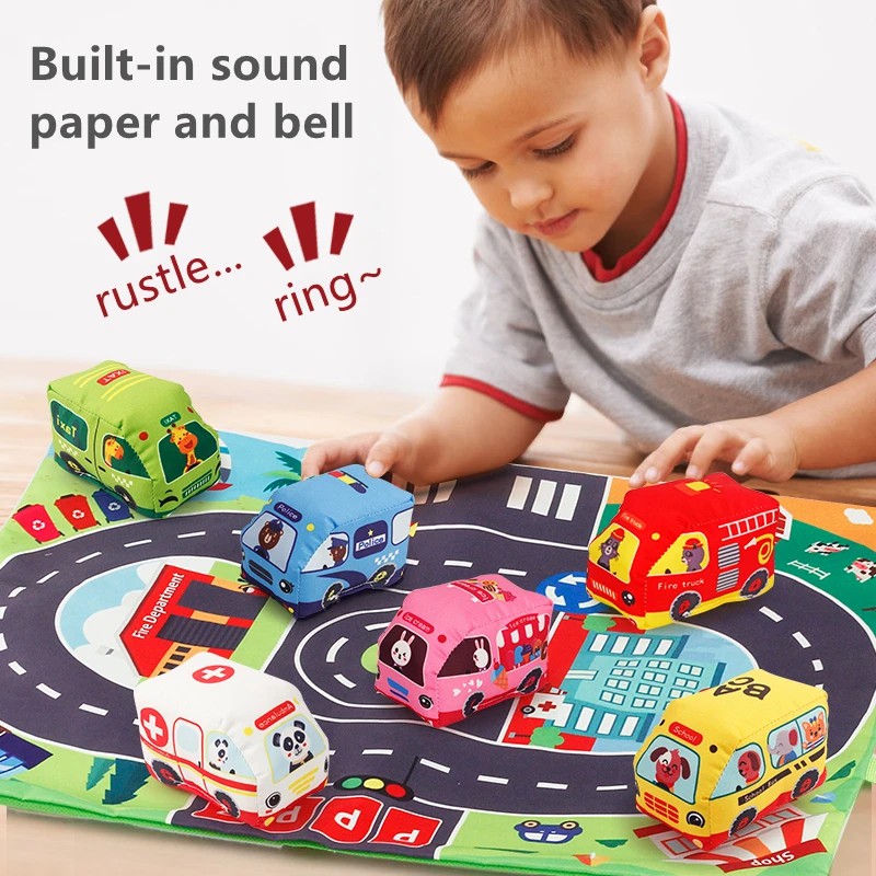 Soft Fabric Car Toy Set for Ba - Kids Toys Vehicle ulasan dan harga
