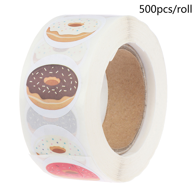 500pcs/roll Donuts Thank You S - Kids Toys Packaging ulasan dan harga