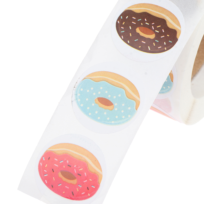 500pcs/roll Donuts Thank You S - Kids Toys Packaging ulasan dan harga