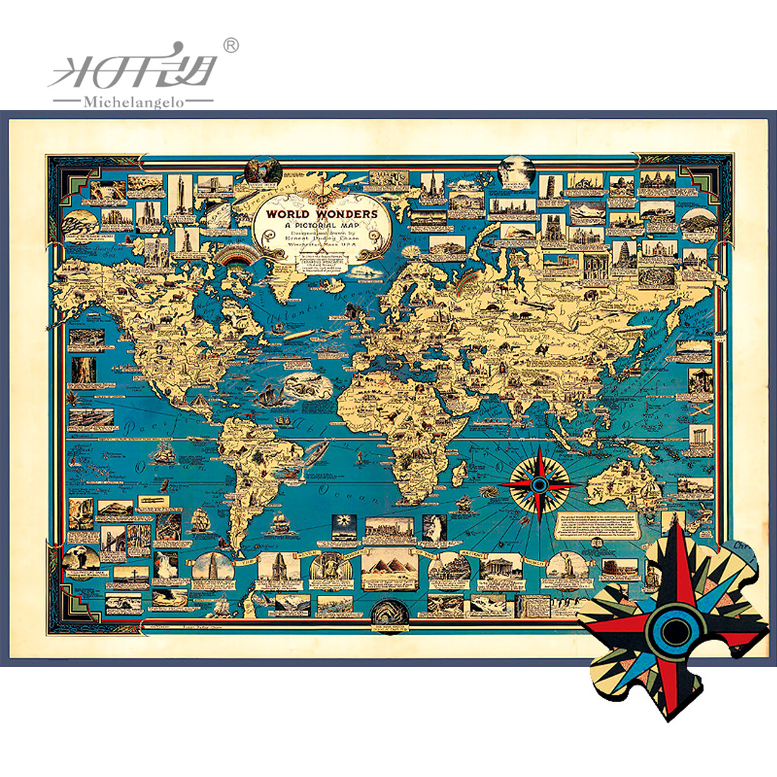 Michelangelo Wooden Jigsaw Puz - Kids Toys Under 1000 ulasan dan harga
